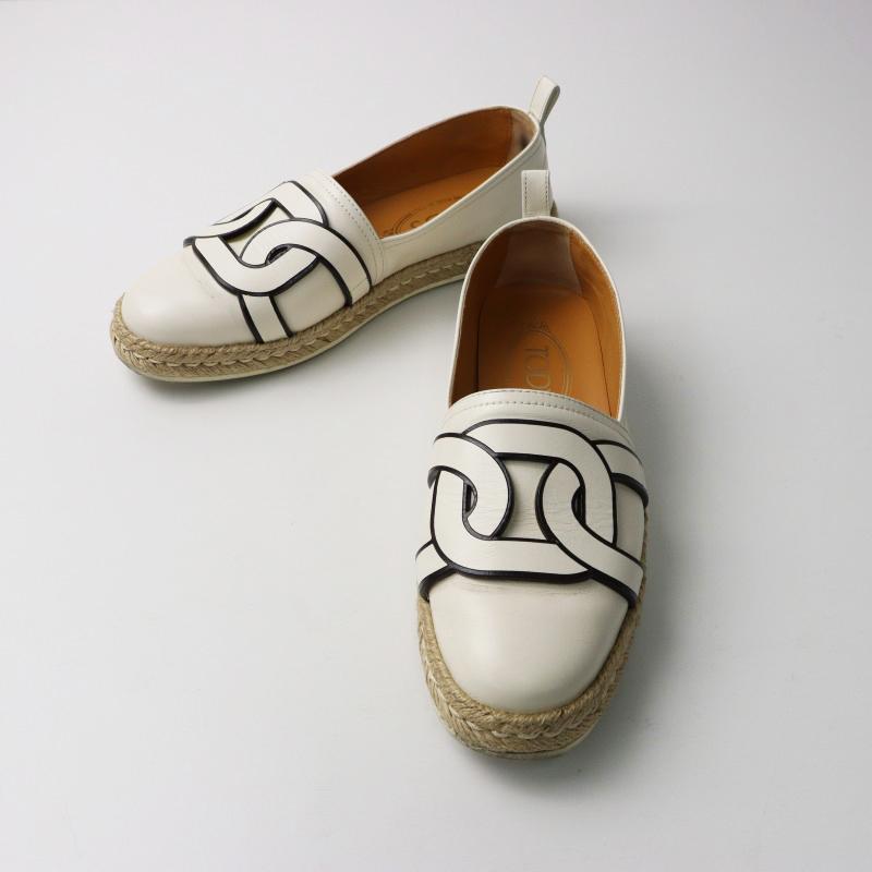 ゆかこさま専用TOD’S トッズ KATE チェーンモチーフ　エスパドリーユ 靴/シューズ 未使用TOD'S トッズ KATE チェーンモチーフ エスパドリーユ