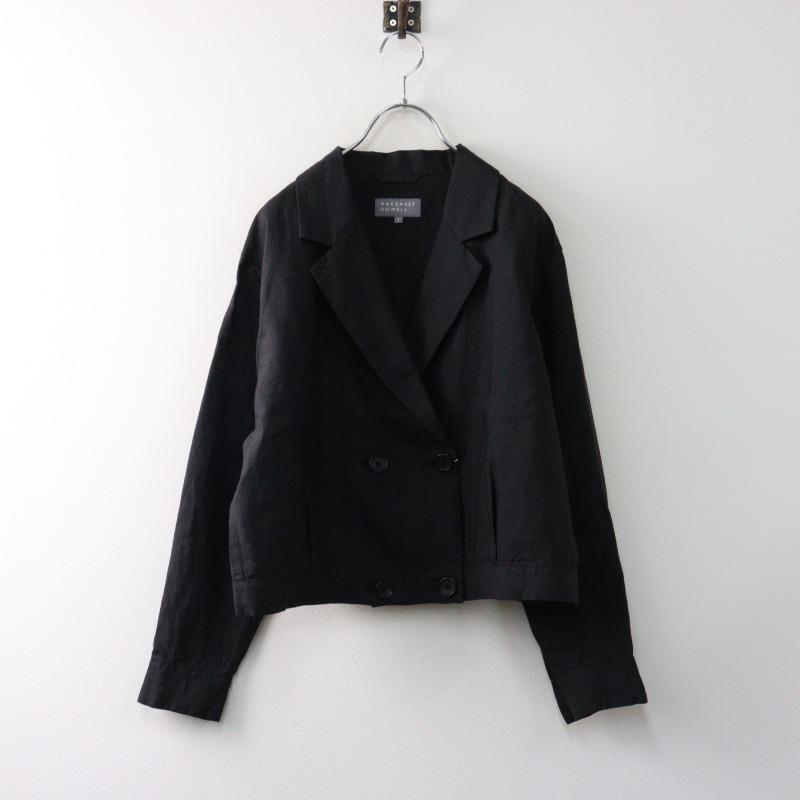 新品 2025SS マーガレットハウエル MARGARET HOWELL LINEN SILK リネンシルク ダブルボタンテーラードシャツ 1 黒【2400014466188】 MARGARET HOWELL（マーガレットハウエル） 新品 2025SS MARGARET