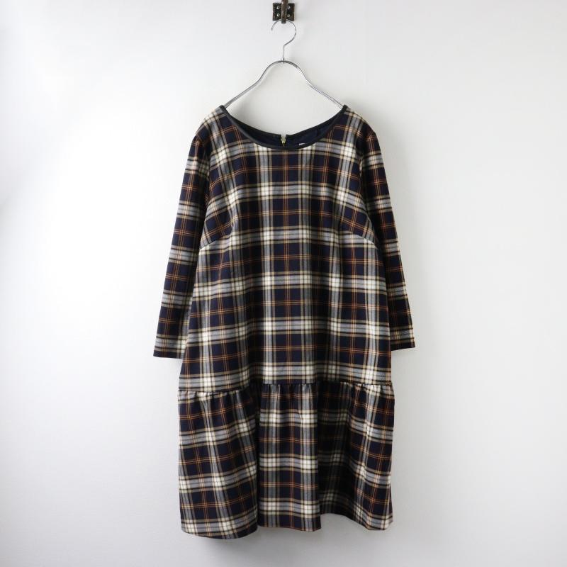 大きいサイズ ローズティアラ Rose Tiara チェック ノーカラー