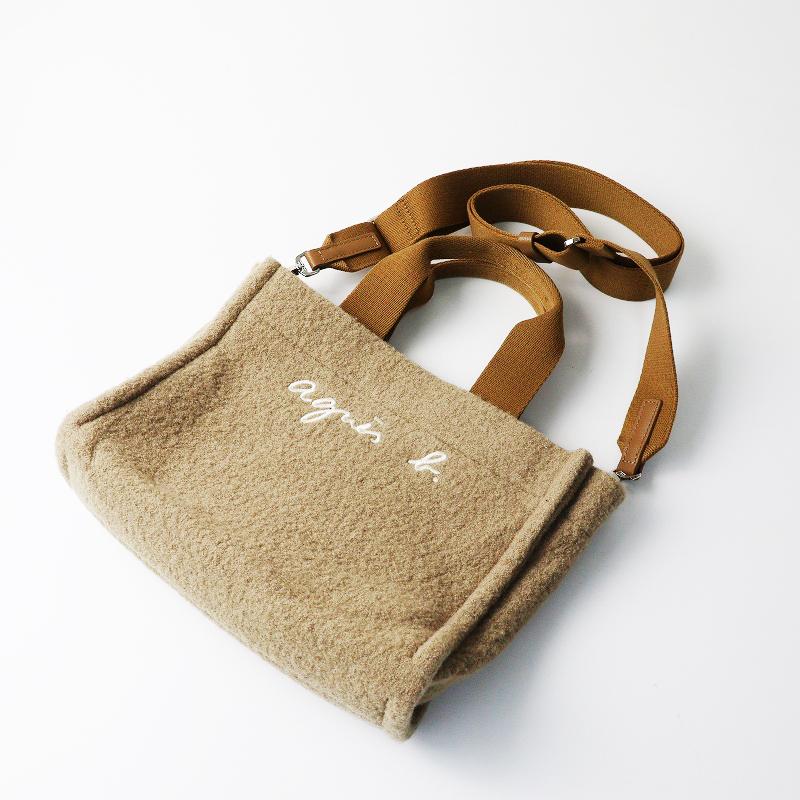 agnes b.（アニエスベー） 2023AW agnes b TAS11A-01 ロゴ刺繍 ウール 