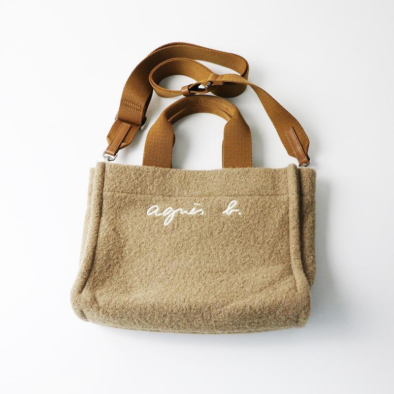 agnes b.（アニエスベー） 2023AW agnes b TAS11A-01 ロゴ刺繍 ウール 