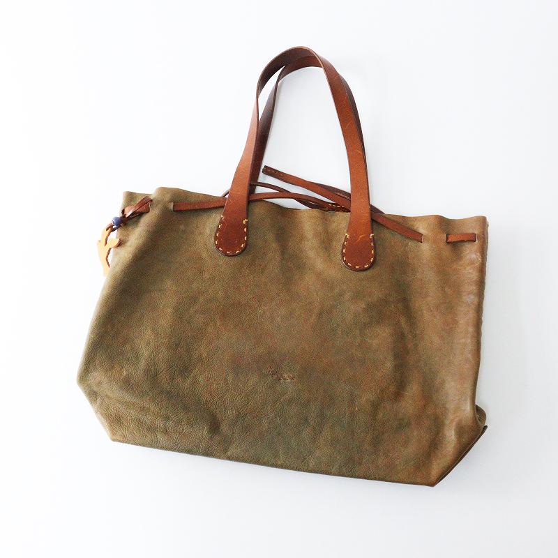 アンリークイール HENRY CUIR CANE刺繍 レザートートバッグ