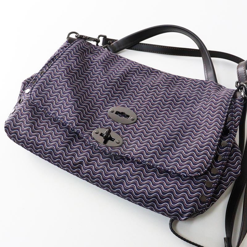 美品 ザネラート ZANELLATO POSTINA ポスティーナ S BLANDINE ブランディン 2WAY ショルダーバッグ/■ネイビー【2400014475845】 美品 ザネラート ZANELLATO POSTINA ポスティーナ S BLANDINE ブラン