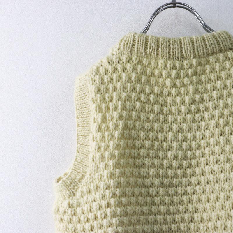 HAU CLASKA knit vest slub yarn ニットベスト＊ HAU（CLASKA） ベスト
