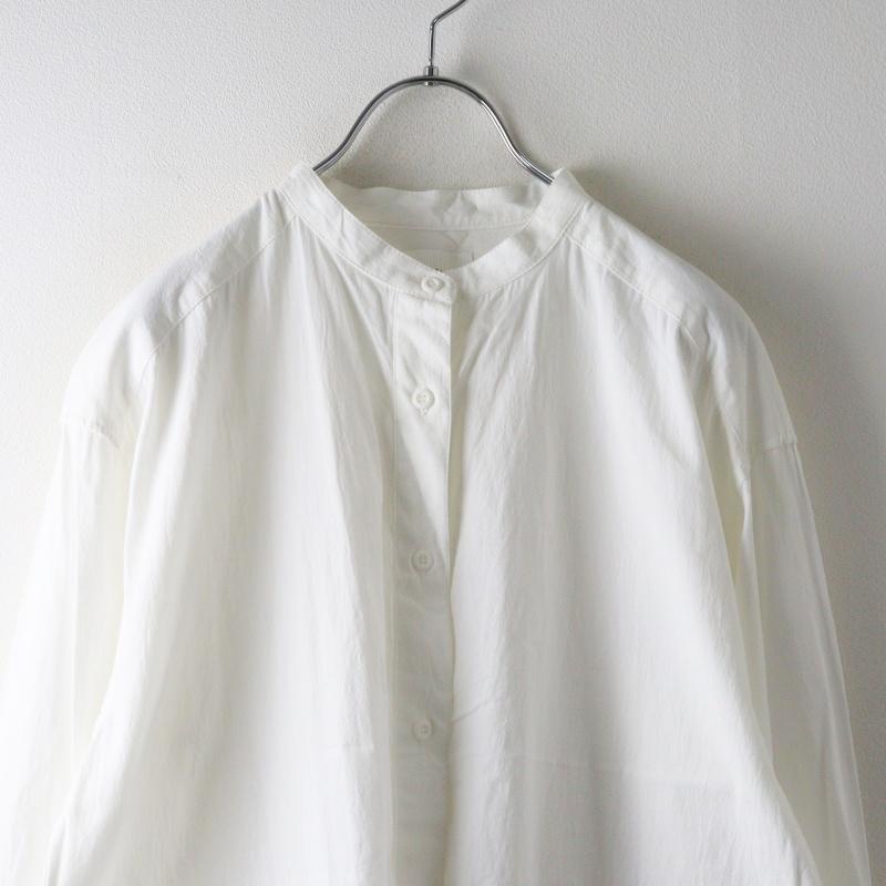美品 ブルーレイクマーケット BLUE LAKE MARKET ラウンドヘムロングシャツ/ホワイト バンドカラー ワンピース ドレス【2400014487930】 美品 ブルーレイクマーケット BLUE LAKE MARKET ラウンドヘムロング