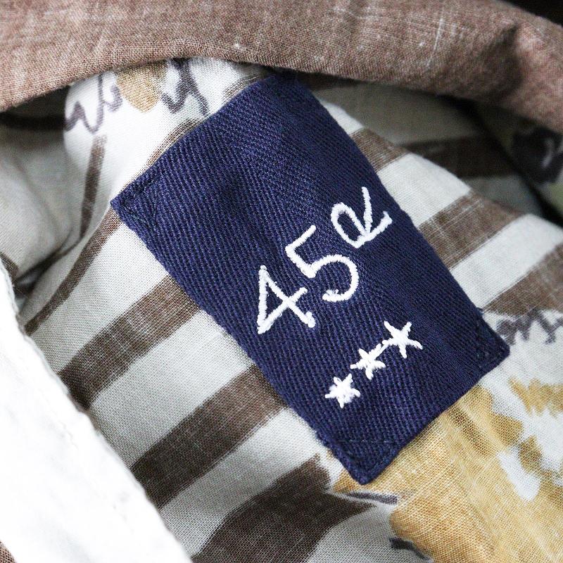 定価83600円 フォーティファイブアール 45R ボーダーフラワープリント 