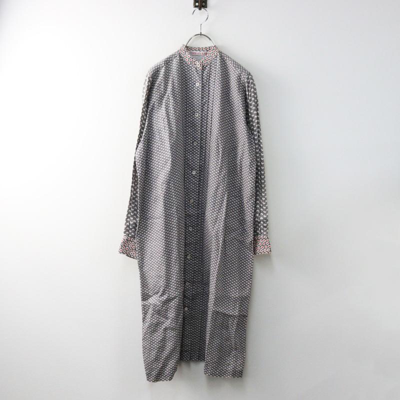 美品 定価9.7万 トワヴァーズ TOWAVASE Sarasa Dress Gray リネン 総柄