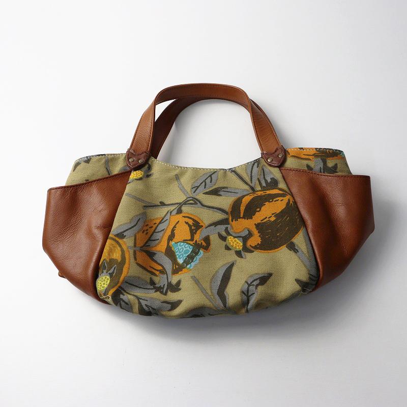 ハナ ヨブス工房 ha-na×Jobs Textile キャンバス x レザー トート