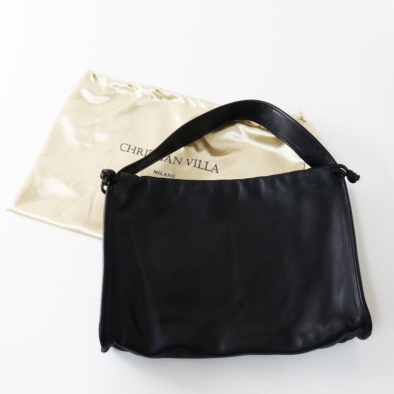 美品 クリスチャンヴィラ CHRISTIAN VILLA Demi-Luxe BEAMS 別注 ワンハンドル ショルダーバッグ/ブラック イタリア製【2400014532241】 美品 クリスチャンヴィラ CHRISTIAN VILLA Demi-Luxe BEAMS 別注 ワン
