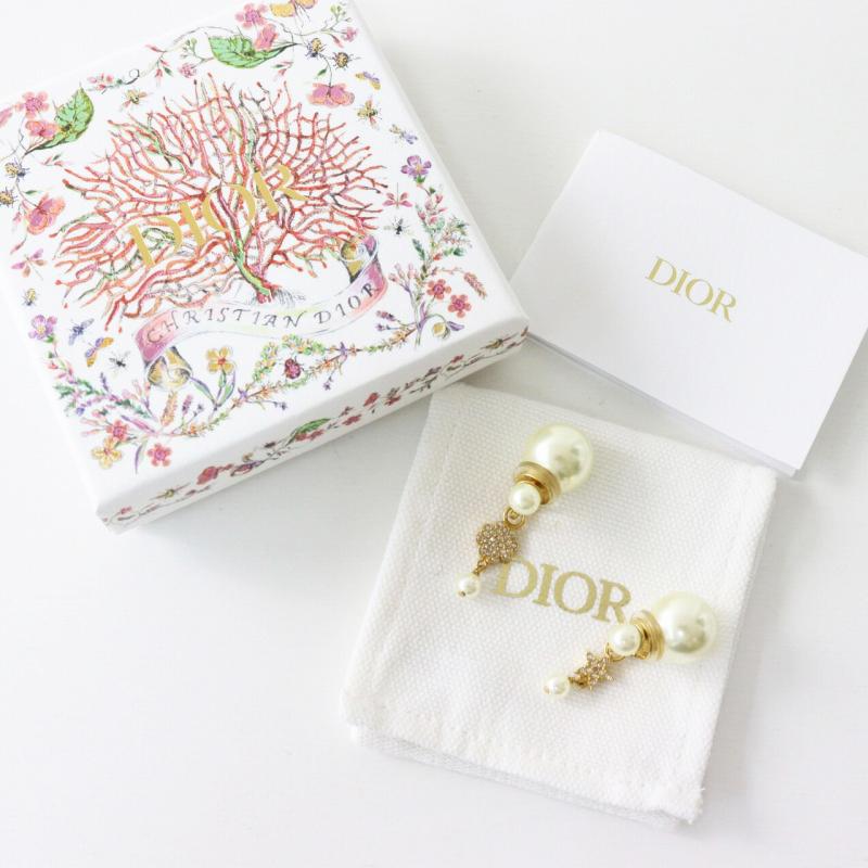 美品 2025SS ディオール DIOR Tribales イヤリング /ゴールド