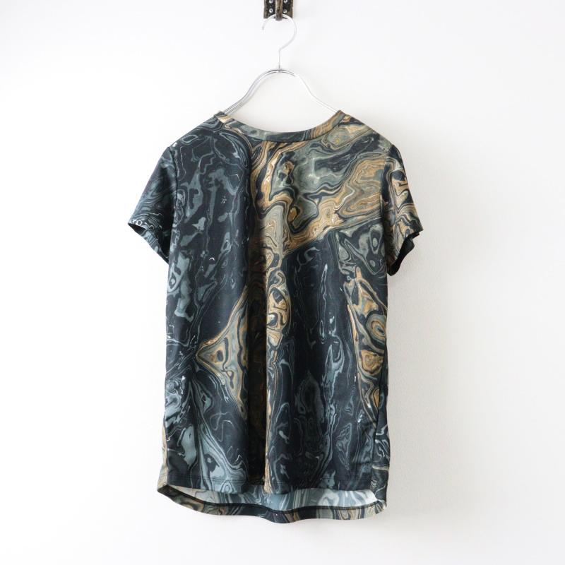 美品 パドゥパレイユ pas deux pareils KYOTO MARBLE マーブル 総柄T  