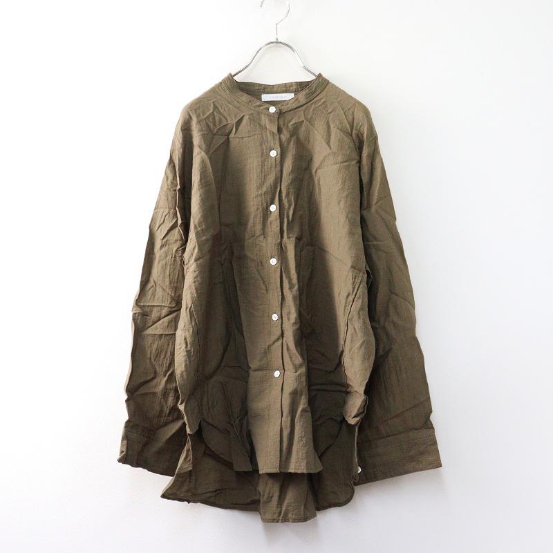 セール】シニヨン CHIGNON 麻混オーバーSH シャツ F｜カーキ系 