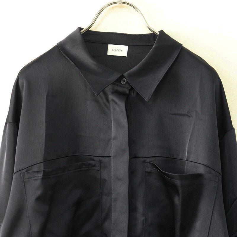 マノフ MANOF OUT POCKET SATIN SHIRTS アウトポケット サテン シャツ 