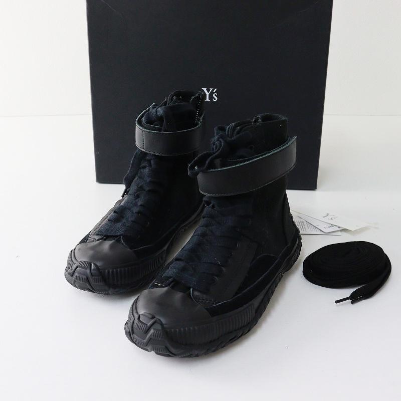 Y‘s ブーツ　キャンバス×レザー　4 Y's ブーツ キャンバス×レザー 4 ワイズY´s コンバットレザーブーツ 黒4(
