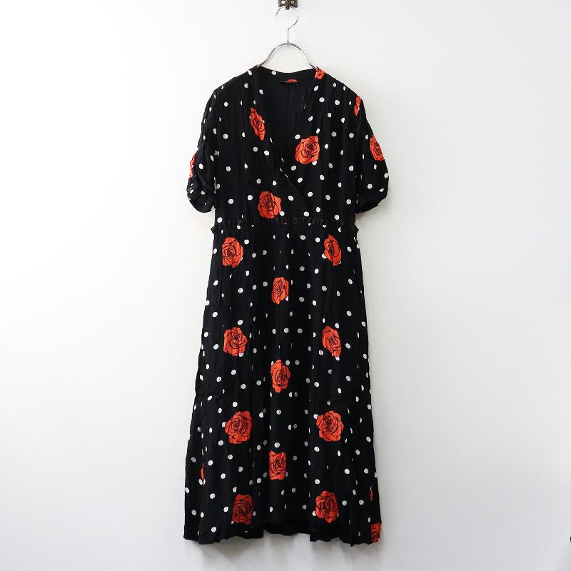 DIESEL ディーゼル LEAH ローズ & ドット柄 プリントワンピース Xs