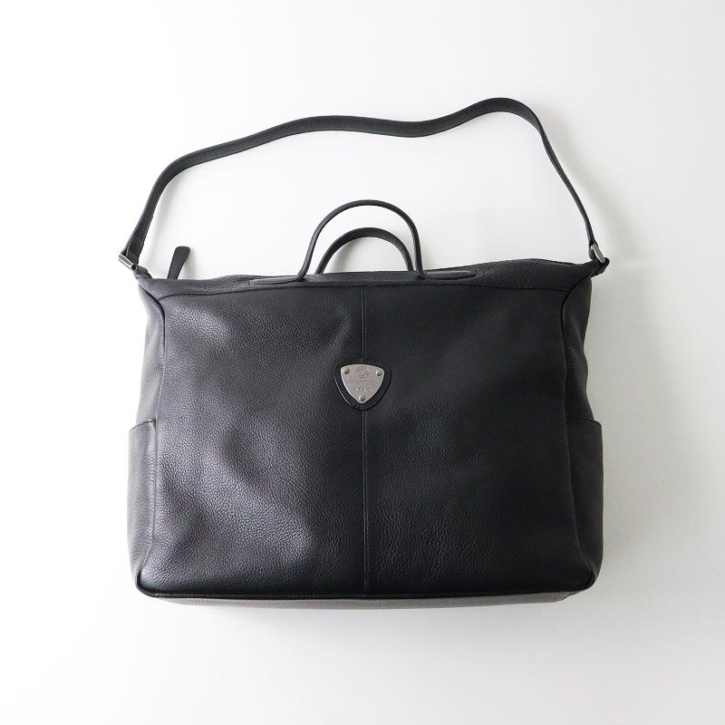 極美品　ATAO グランヴィ（Granvy）　黒　シボ革　バッグ 美品 定価52000円 アタオ ATAO Granvy グランヴィ シボ革 2WAY