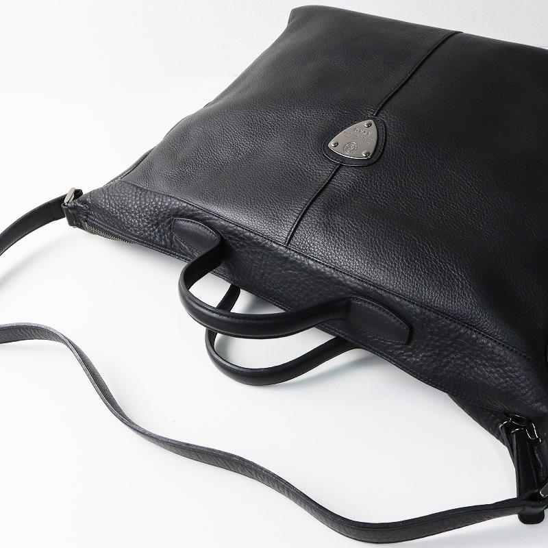 極美品　ATAO グランヴィ（Granvy）　黒　シボ革　バッグ 美品 定価52000円 アタオ ATAO Granvy グランヴィ シボ革 2WAY