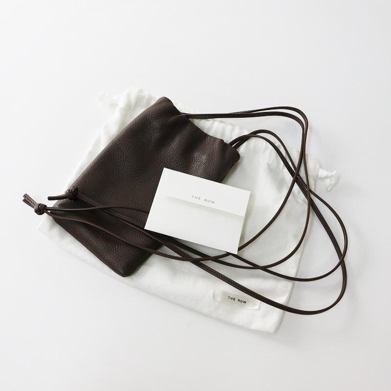 極美品 ザロウ THE ROW BOURSE PHONE CASE ブルスフォンケース＼ブラウン系 ELEPHANT PLD レザー スマホショルダー【2400014605631】 極美品 ザロウ THE ROW BOURSE PHONE CASE ブルスフォンケース