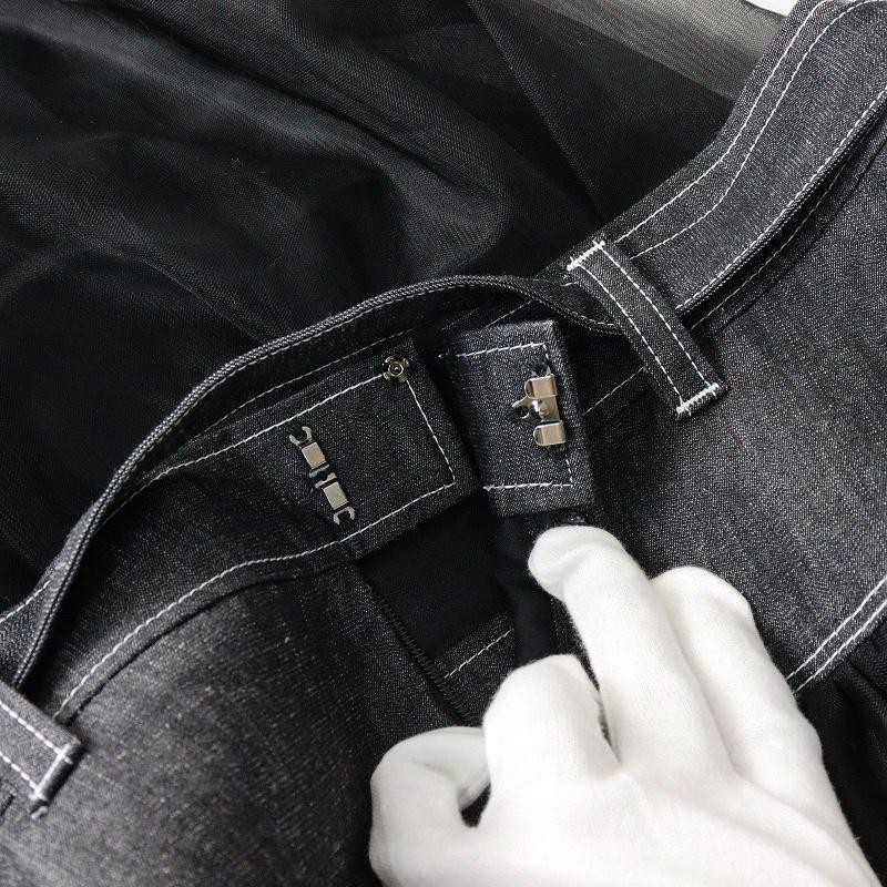 未使用 2025SS エムズグレイシー M'S GRACY デニムxチュール