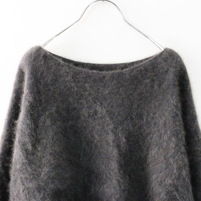 anuans チャコールM 美品 2023AW アニュアンス anuans ラクーンボートネックニット