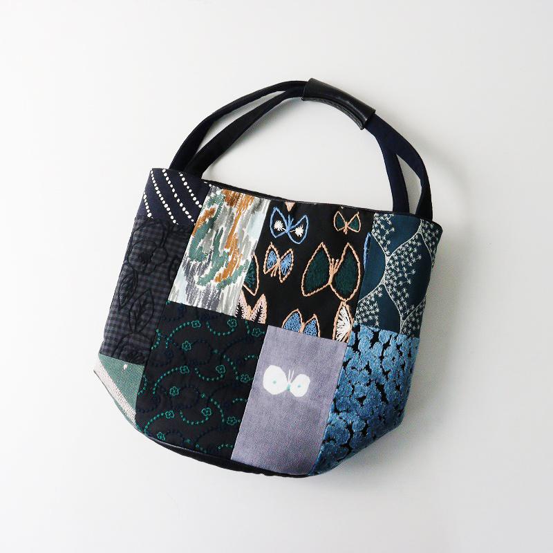 【1494】大きなパッチワークバケツバッグ＊ミナペルホネン 1494】大きなパッチワークバケツバッグ＊ミナペルホネン