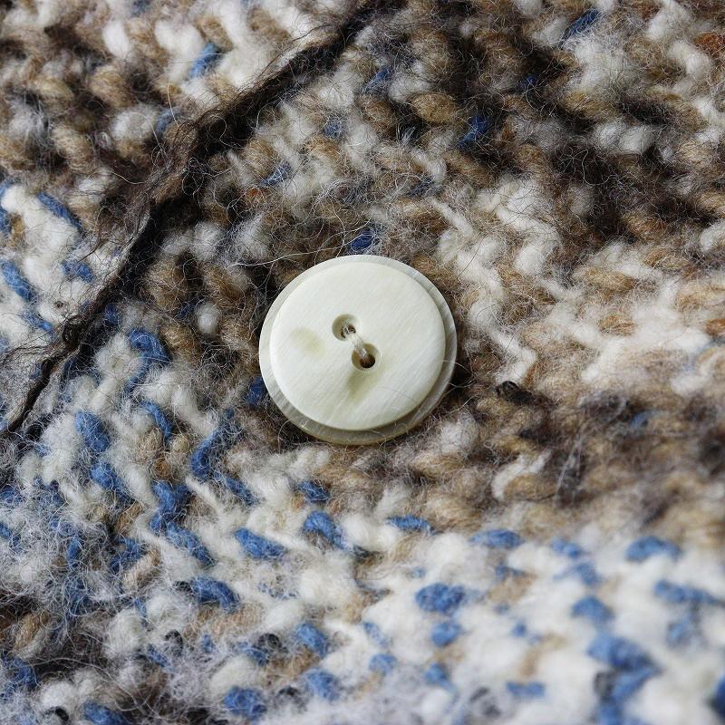 【45rpm】45R ウール混 ツイードPコート ダブルブレストジャケット 45rpm】45R ウール混 ツイードPコート ダブルブレストジャケット