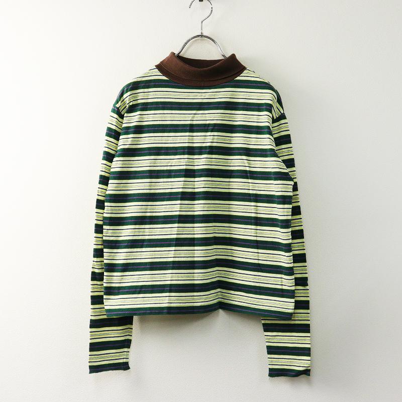 【MEYAME】マルチボーダーハイネック 定価13200円 メヤメ MEYAME MULTI BORDER HIGGH NECK マルチボーダー