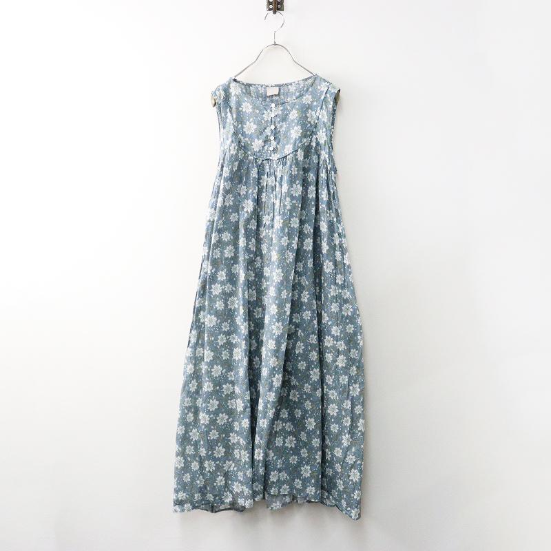 TSUHARU by samansa mos2フラワープリント ロングワンピース