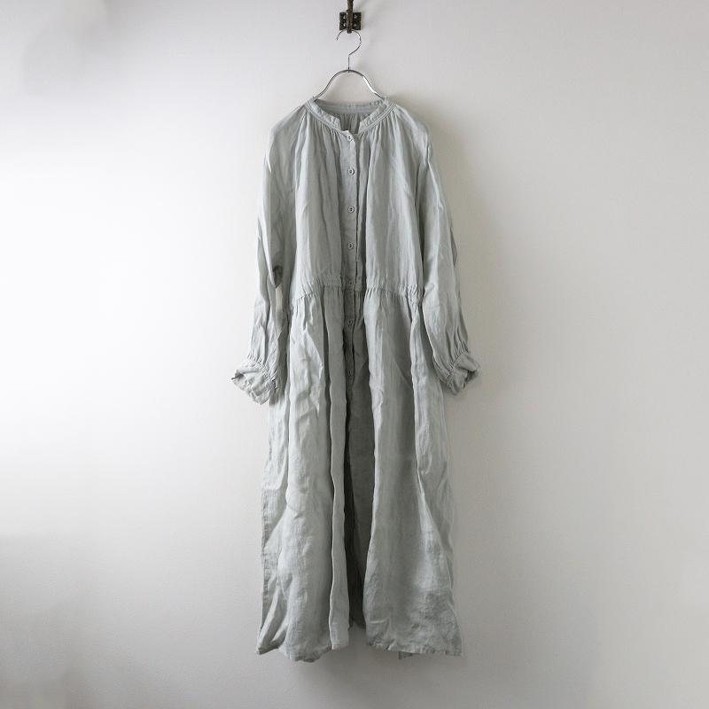 ネストローブ nest Robe リネンギャザースモックワンピース＼ミント