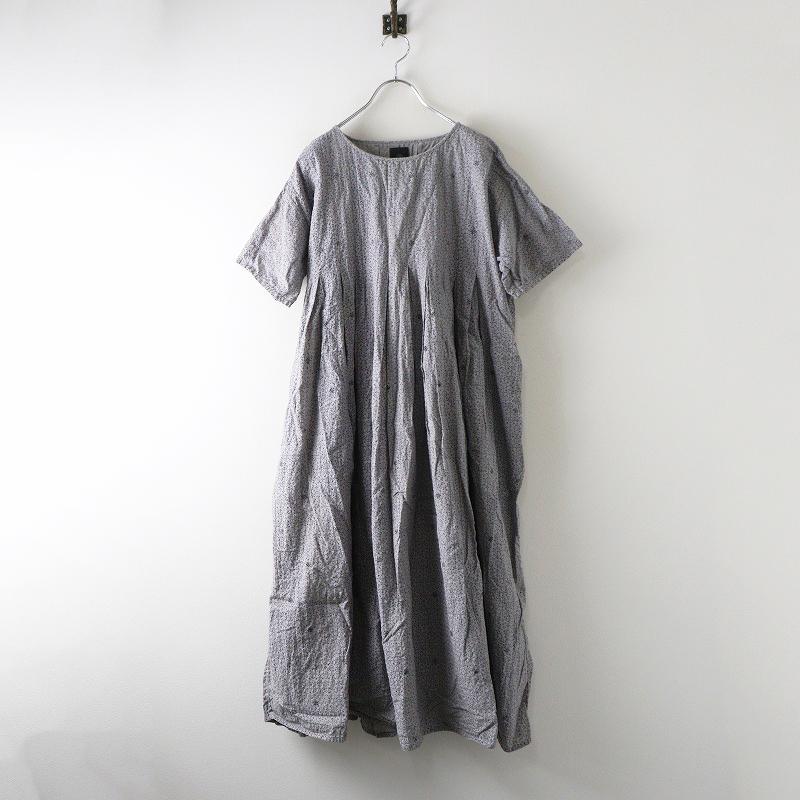 メゾンドソイル maison de soil ワンピース ブロックプリント