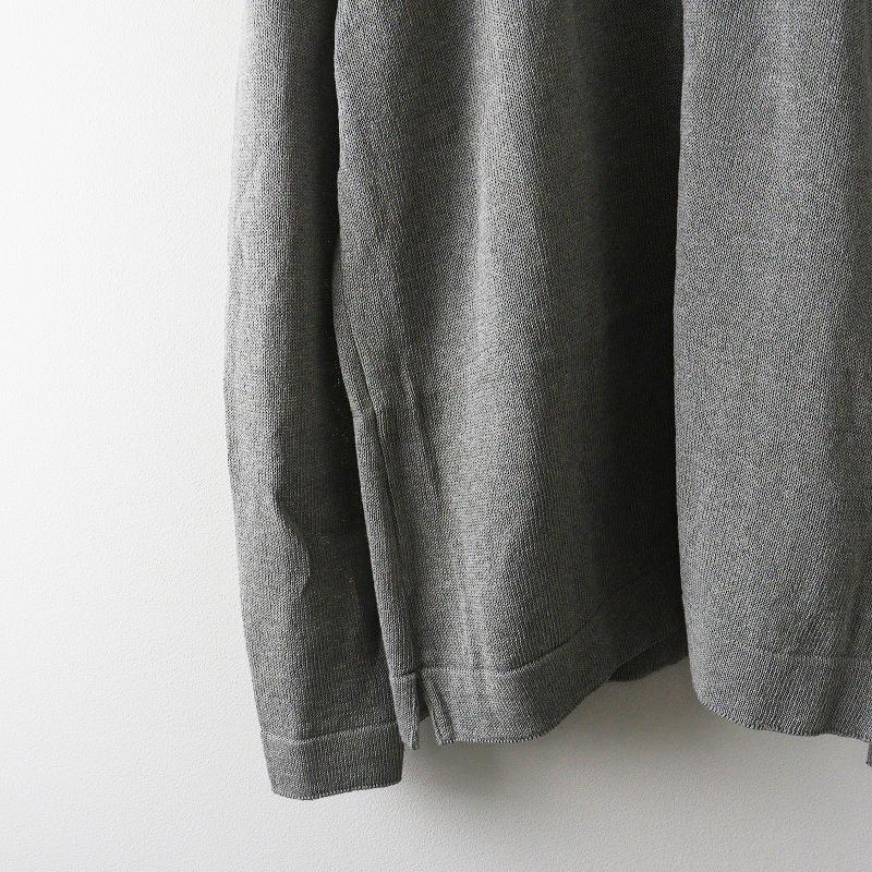 SDL45Rフォーティーファイブアールニットセーター綿100%グレーレディース 今季 2025AW フォーティーファイブアール 45R ギマニットソーの908長袖