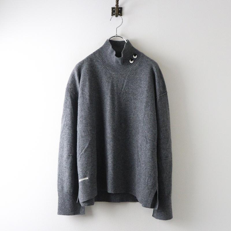 UNIQLO アニヤハインドマーチ ネイビー ハイネック　カシミヤセーター　L ☆23AW☆UNIQLO x ANYA HINDMARCH カシミヤハイネックセーター (UNIQLO