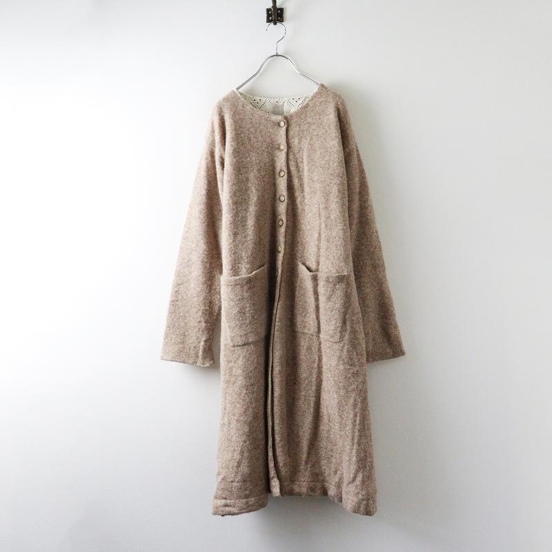 【美品】TSUHARU ジャガード ニットコートツハル サマンサモスモス ツハルバイサマンサモスモス TSUHARU by Samansa Mos2 SM2 レース貼り