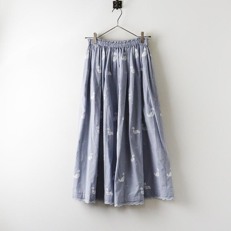 美品ミナペルホネンmina perhonen birdスカート36 mina perhonen（ミナペルホネン） 美品 mina perhonen lake bird