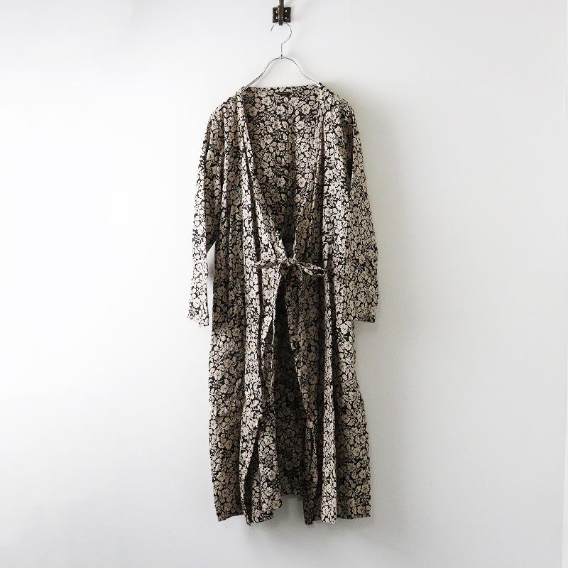 オールドマンズテーラー　フロントジップ　リネンワンピース　裏地付き　ヘリンボーン オールドマンズテーラーフロントジップリネンワンピース裏地付き