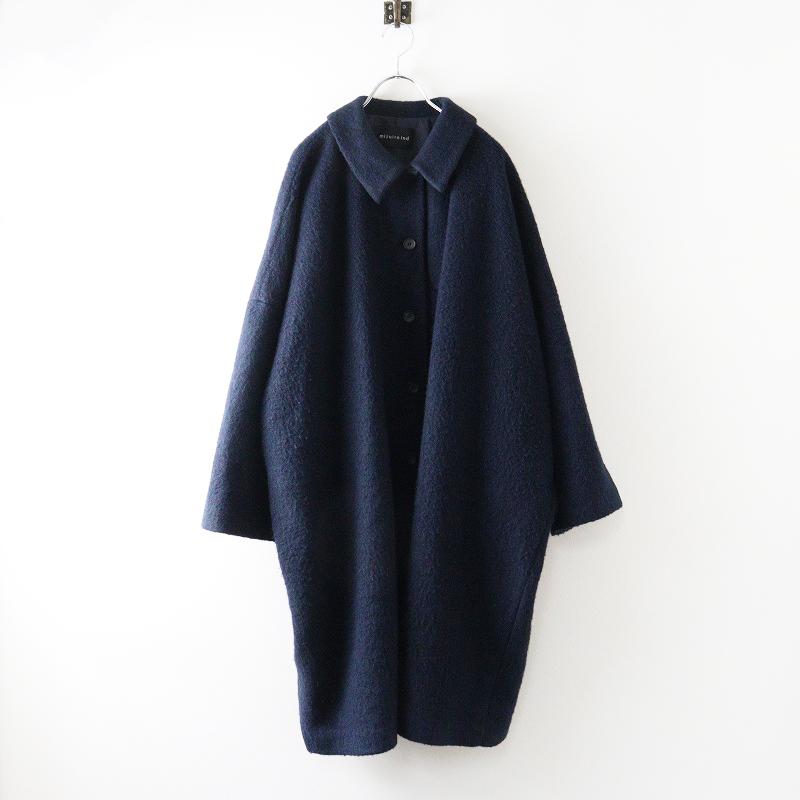 ミズイロインド mizuiro ind ワイドシャツライクジャケット ＼ネイビー