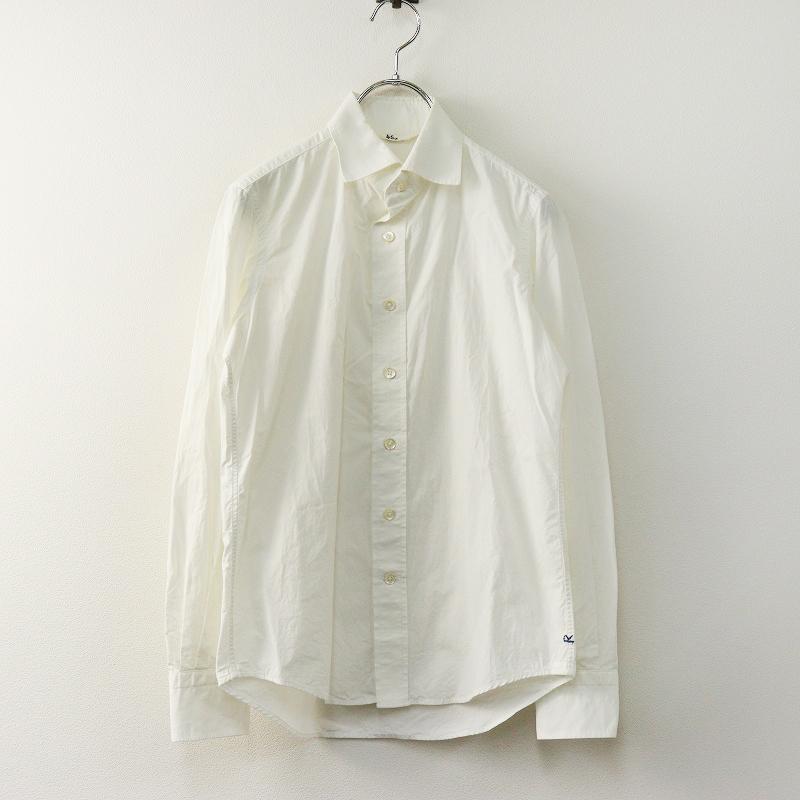 45R フォーティファイブ アール トップス — ホワイト レディース フォーティーファイブアール 45R 45rpm コットン レギュラーカラー長袖