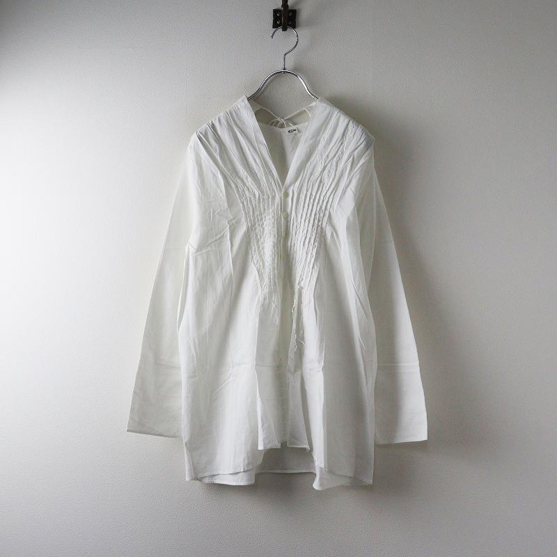 45R インドカディのタックdeTシャツ 綿100% 総ピンタック レース 刺繍 45R インドカディのタックdeTシャツ 綿100% 総ピンタック レース 刺繍