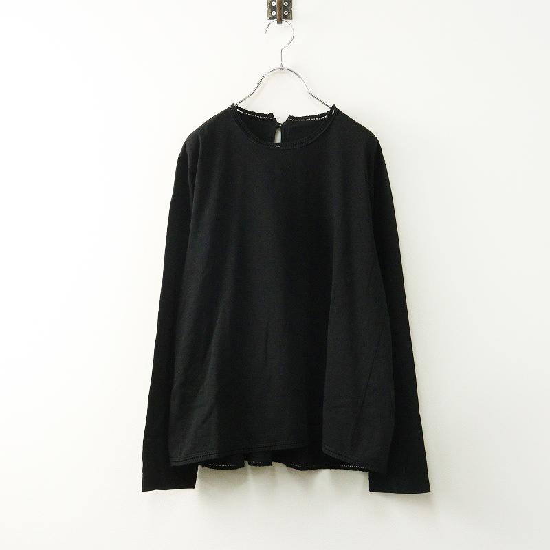 定価3.5万 2025SS 45R 45rpm フォーティファイブアール スーピマ天竺のフレアTシャツ 3＼ブラック コットン カットソー【2400014736731】 定価3.5万 2025SS 45R 45rpm フォーティファイブアール スーピマ天竺の