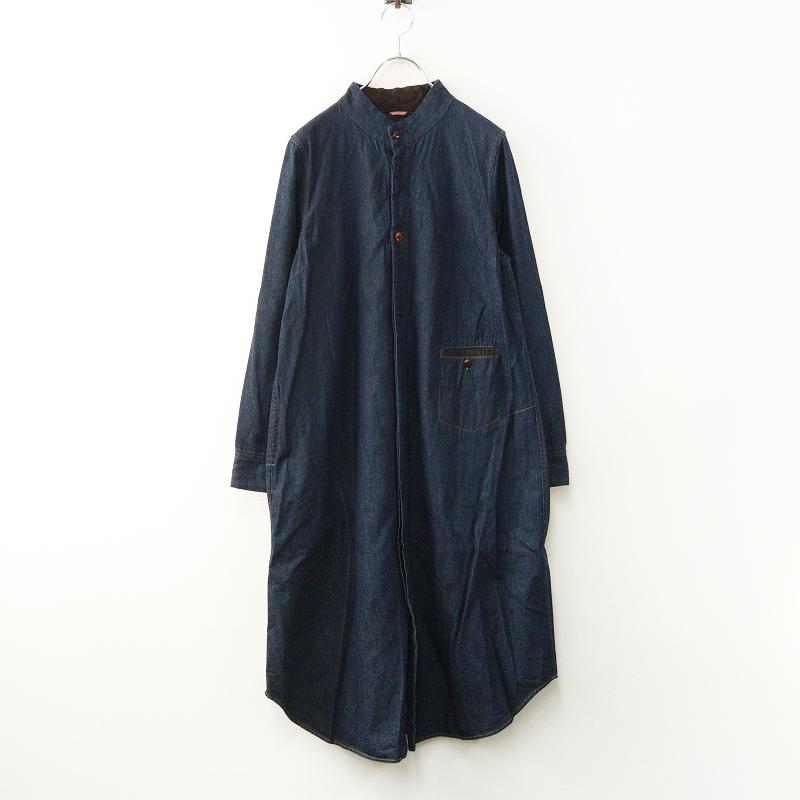 pal'as palace パラスパレス インディゴ ロングワンピース 日本製 Pal'las Palace（パラスパレス） 2023 デニムスタンドカラーワンピース