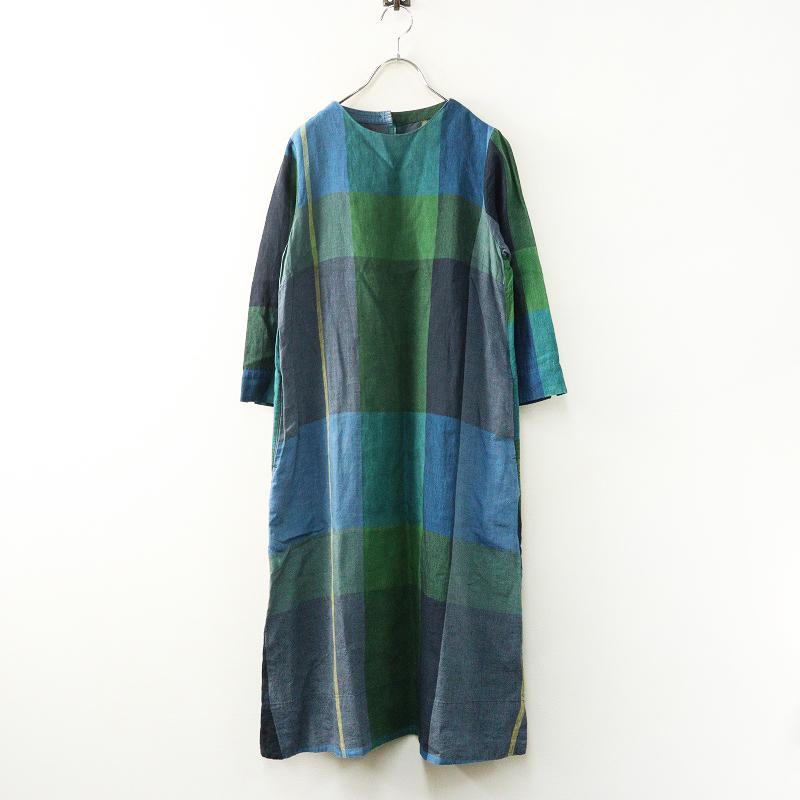 Pal'las Palace（パラスパレス） リネン配色チェックワンピース 2