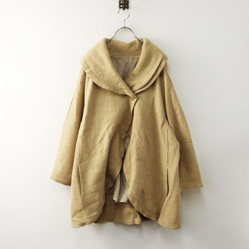 群言堂 石見銀山 ウール リネン混 ダークグレー ボタン付きシャツジャケット 日本製 石見銀山 群言堂 登美 グンゲンドウ トミ 裏地付き起毛ウール