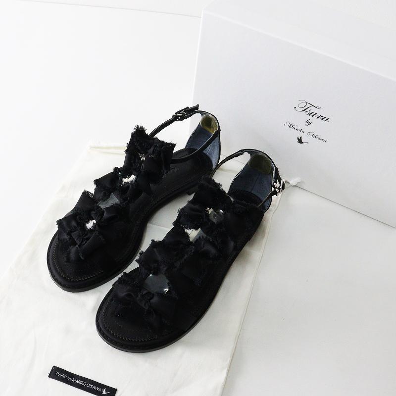 TSURU by MARIKO OIKAWA ブラックリボンデザイン ミュール 期間限定