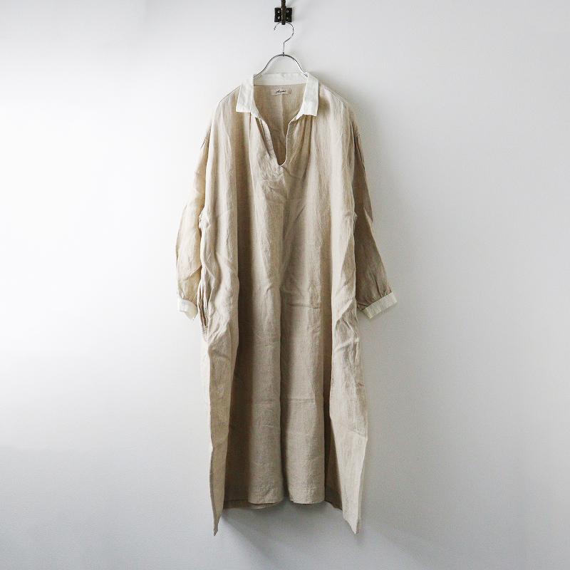 イチアンティークス ICHI Antiquites リネン スキッパー ワンピース