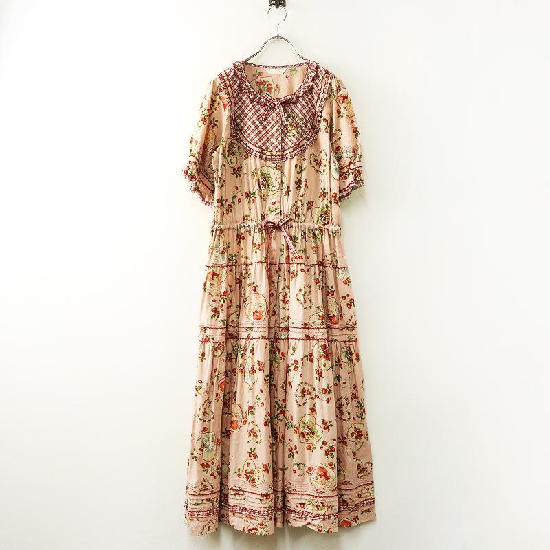 タグ付　ピンクハウス　ロングローンワンピース　ジャンパー　ピコフリル リボン タグ付 ピンクハウス ロングローンワンピース ジャンパー ピコフリル