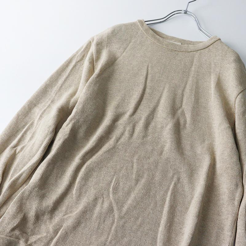 美品 定価3.9万 2025SS 45R 45rpm フォーティファイブアール ギマニットソーの908長袖Tシャツ 3＼ベージュ プルオーバー【2400014764543】 美品 定価3.9万 2025SS 45R 45rpm フォーティファイブアール ギマ