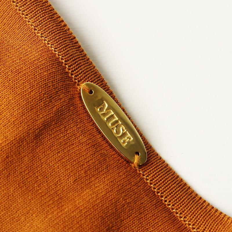 美品 定価2.7万 ドゥーズィエムクラス Deuxieme Classe FF grace クルーネックカーディガン∥ブラウン アンサンブル【2400014780659】 Deuxieme Classe（ドゥーズィエムクラス） 美品 定価2.7万 Deuxieme