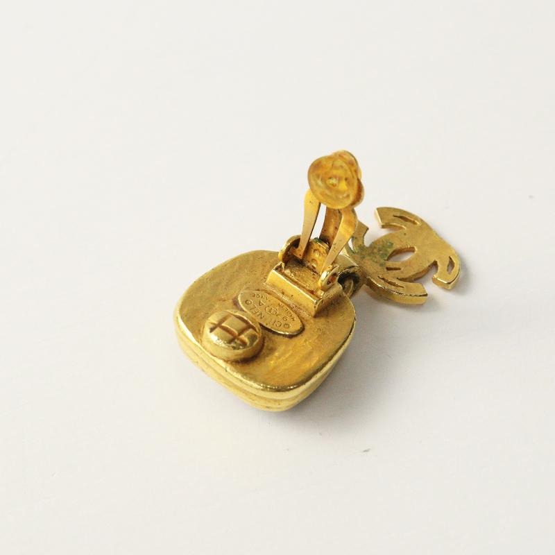 ヴィンテージ シャネル vintage CHANEL ストーン ココマーク イヤリング ｜ゴールド モチーフ【2400014786804】