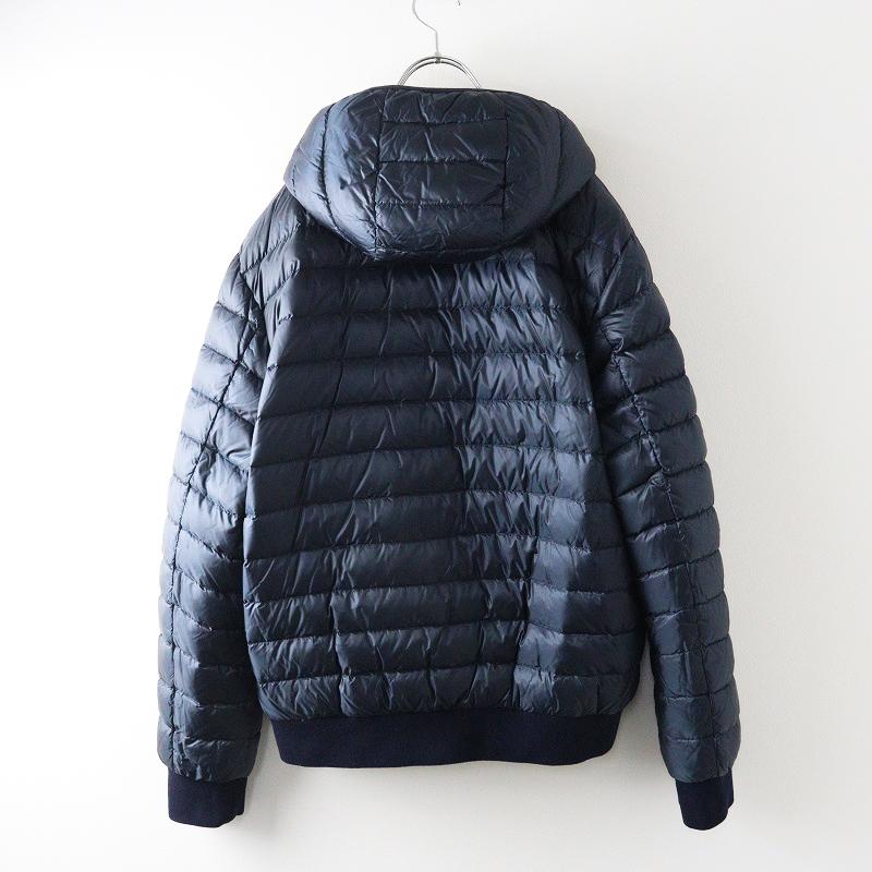メンズ JPタグ 2023AW ヘルノ HERNO ボアフリース リバーシブル フードダウンジャケット 54 ネイビー×ベージュ┃【2400014787009】 HERNO（ヘルノ） メンズ JPタグ 2023AW ボアフリース リバーシブル