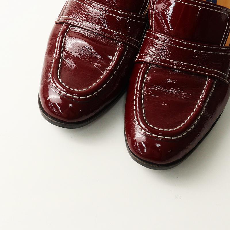 美品 マドラス madras パテントレザー ローファー 23cm｜レッド 